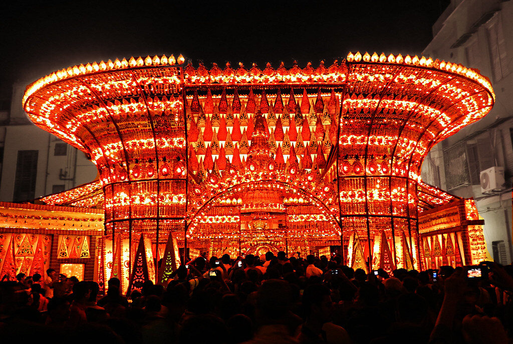 Durga Puja Pandal light