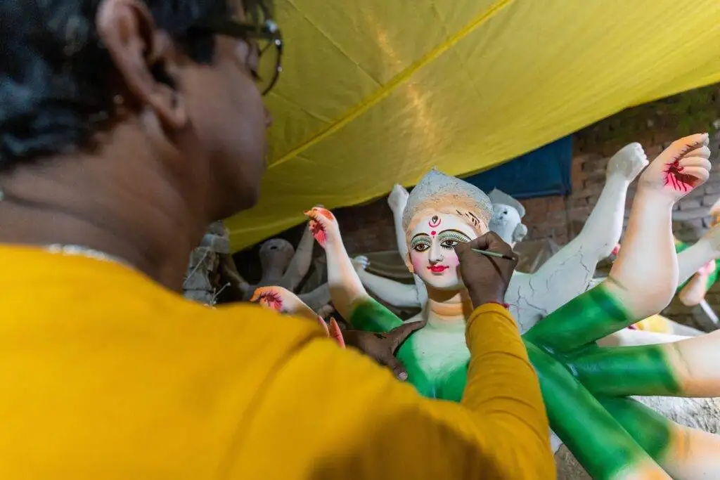 Durga Murti making