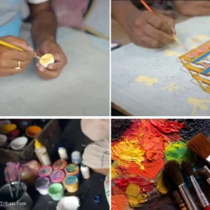 Natural Colors and Brushes for Pattachitra Art