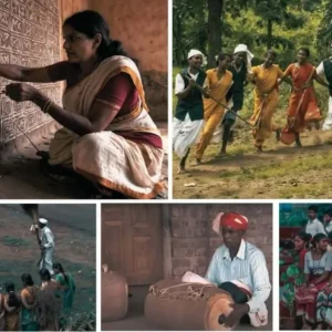 Warli Tribe Showcasing Traditional Warli Art